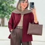 مانتو پشت پیله پاپیون دار کد 7805
