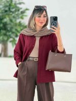 مانتو پشت پیله پاپیون دار کد 7805