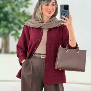 مانتو پشت پیله پاپیون دار کد 7805