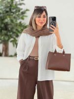 مانتو پشت پیله پاپیون دار کد 7805 - تصویر 12