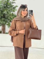 مانتو پشت پیله پاپیون دار کد 7805 - تصویر 27