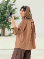 مانتو پشت پیله پاپیون دار کد 7805 - تصویر 2