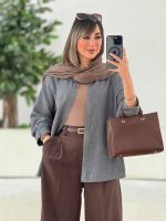 مانتو پشت پیله پاپیون دار کد 7805 - تصویر 5