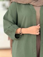 مانتو آستین پیله الهام کد 7806 - تصویر 16