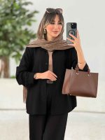 مانتو پشت پیله پاپیون دار کد 7805 - تصویر 4