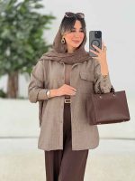 مانتو تک جیب پاکتی صنم کد 7801