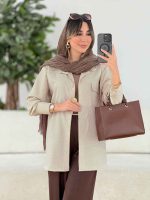 مانتو تک جیب پاکتی صنم کد 7801 - تصویر 16