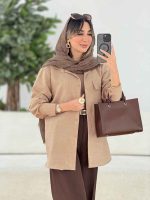 مانتو تک جیب پاکتی صنم کد 7801 - تصویر 17