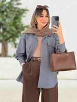 مانتو تک جیب پاکتی صنم کد 7801 - تصویر 4