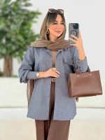 مانتو تک جیب پاکتی صنم کد 7801 - تصویر 13