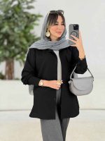 مانتو تک جیب پاکتی صنم کد 7801 - تصویر 9