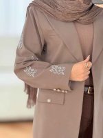مانتو کتی جیب گلدوزی کد 7716 - تصویر 4