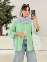 شومیز آستین پاگن مهسا کد 7809 - تصویر 2