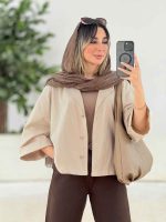 شومیز لینن پانچ آستین پاکتی کد 7817 - تصویر 11