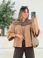 شومیز لینن پانچ آستین پاکتی کد 7817 - تصویر 19