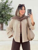 شومیز لینن پشت پیله هیوا کد 7816 - تصویر 23