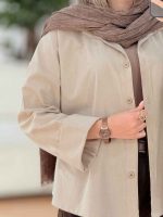 شومیز لینن پشت پیله هیوا کد 7816 - تصویر 8