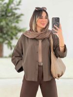 شومیز لینن پشت پیله هیوا کد 7816 - تصویر 22