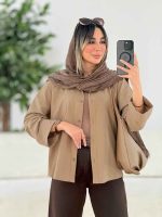 شومیز لینن پشت پیله هیوا کد 7816 - تصویر 13
