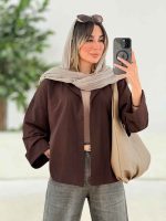 شومیز لینن پشت پیله هیوا کد 7816 - تصویر 5