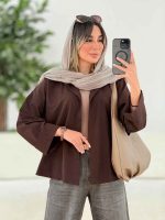 شومیز لینن پشت پیله هیوا کد 7816 - تصویر 18