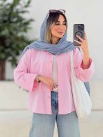 شومیز لینن پشت پیله هیوا کد 7816 - تصویر 7