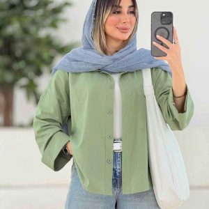 شومیز لینن پشت پیله هیوا کد 7816
