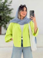 شومیز لینن پانچ آستین پاکتی کد 7817 - تصویر 26