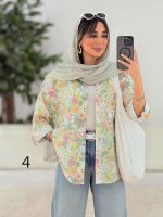 شومیز طرح دار تک جیب دنیز کد 7818 - تصویر 18