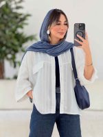 شومیز جیب نما آسنا کد 7820 - تصویر 7