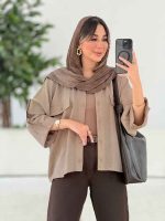 شومیز جیب نما آسنا کد 7820