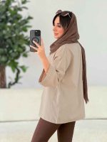 مانتو دو جیب پایین آتریسا کد 7811 - تصویر 7