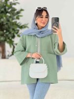 مانتو دو جیب پایین آتریسا کد 7811 - تصویر 26