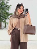 مانتو پشت پیله نرگس کد 7834 - تصویر 2