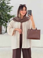 مانتو پشت پیله نرگس کد 7834 - تصویر 5