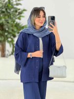 مانتو پشت پیله نرگس کد 7834 - تصویر 3