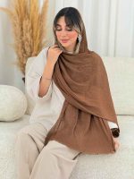 شال طرح حصیری کد 7825 - تصویر 4