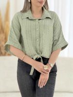 شومیز کوک دوزی گره ای کد 7832