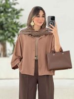 مانتو جلو دکمه نگار کد 7833 - تصویر 3