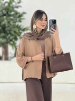 مانتو جلو دکمه نگار کد 7833 - تصویر 8
