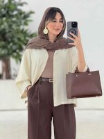مانتو جلو دکمه نگار کد 7833 - تصویر 6