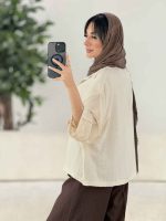مانتو جلو دکمه نگار کد 7833 - تصویر 10