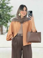 مانتو جلو دکمه نگار کد 7833 - تصویر 17