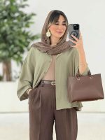 مانتو جلو دکمه نگار کد 7833 - تصویر 16