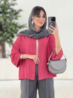 مانتو جلو دکمه نگار کد 7833 - تصویر 19