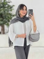 مانتو جلو دکمه نگار کد 7833 - تصویر 18