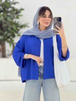 مانتو جلو دکمه نگار کد 7833 - تصویر 13