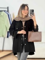 مانتو بغل سه دکمه جیب دوبل کد 7857 - تصویر 11