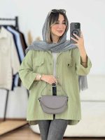 مانتو بغل سه دکمه جیب دوبل کد 7857 - تصویر 10