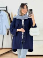 مانتو بغل سه دکمه جیب دوبل کد 7857 - تصویر 3